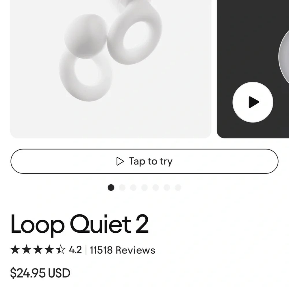 Loop Quiet 2 Earplugs White - Picture 3 of 3